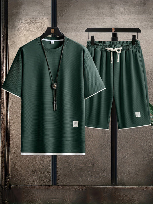 Jason – Men’s Breathable Summer Set, Modern T-Shirt & Shorts