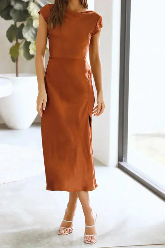 Camille – Elegant Satin Dress for Weddings & Evening Events