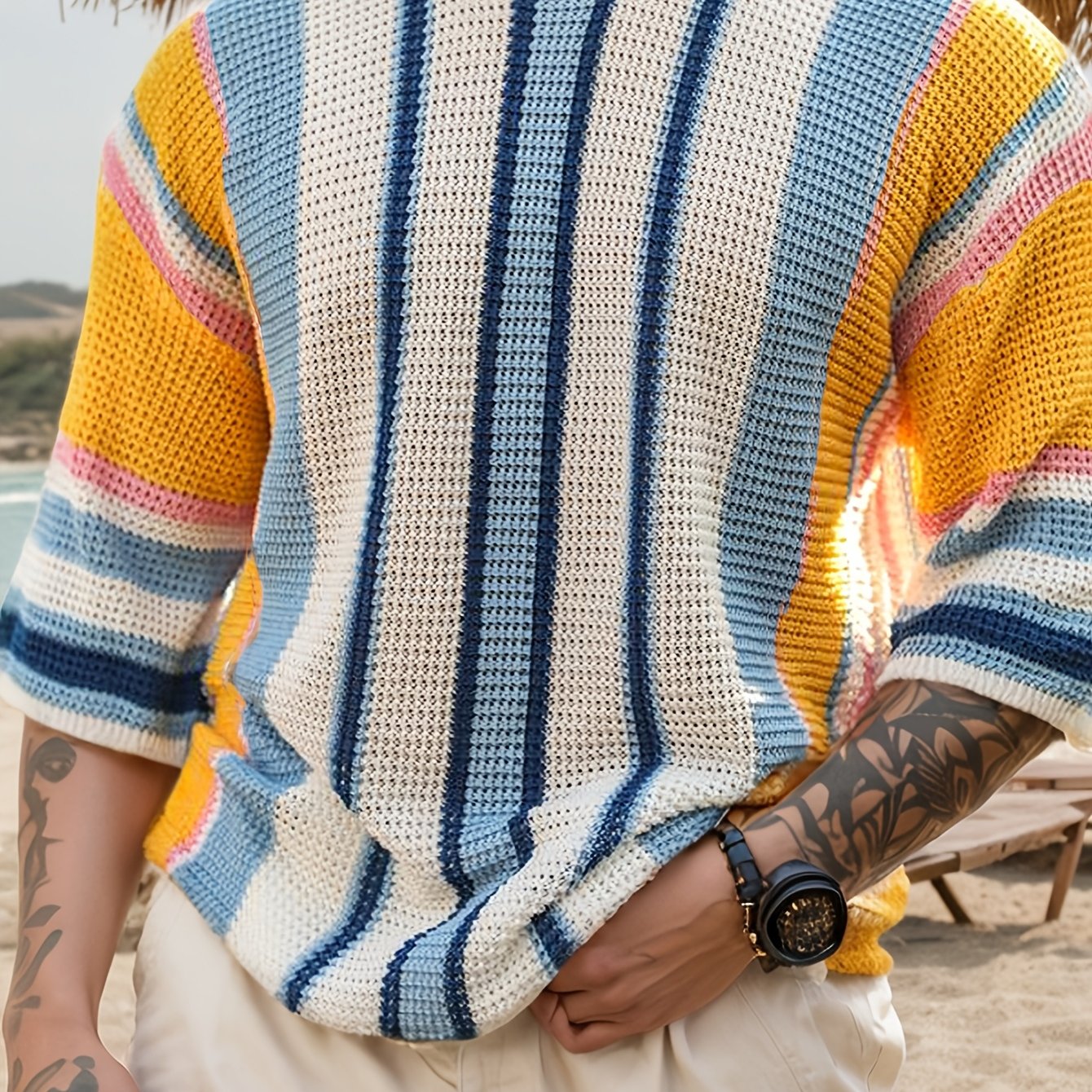 Alex – Casual Striped Knit Sweater