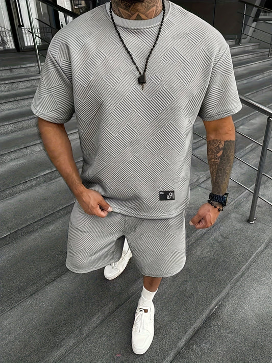 Dylan – Men’s Jacquard T-Shirt & Shorts Set