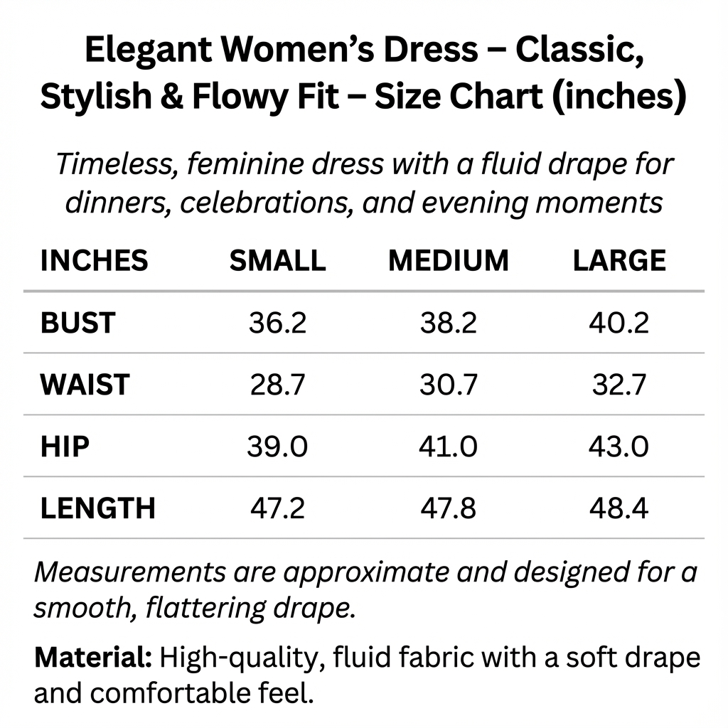 Victoria - Elegant Women’s Dress – Classic, Stylish & Flowy Fit