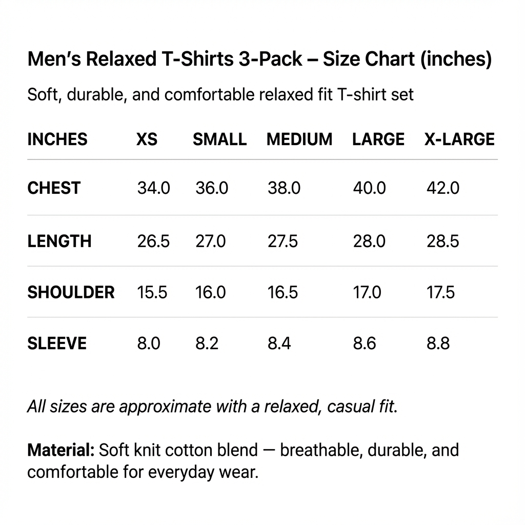 Mark – Men’s Relaxed T-Shirt 3-Pack