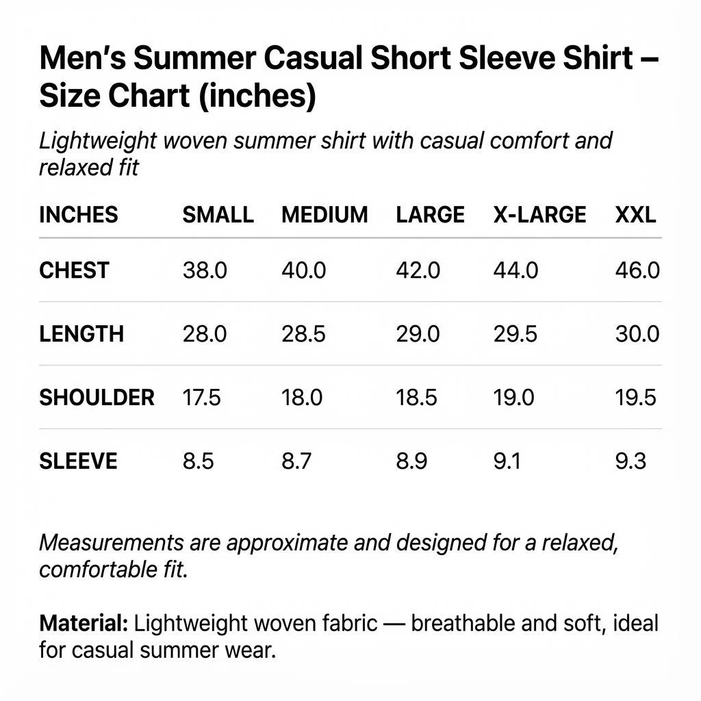 Ryan – Men’s Lightweight Woven Summer Shirt