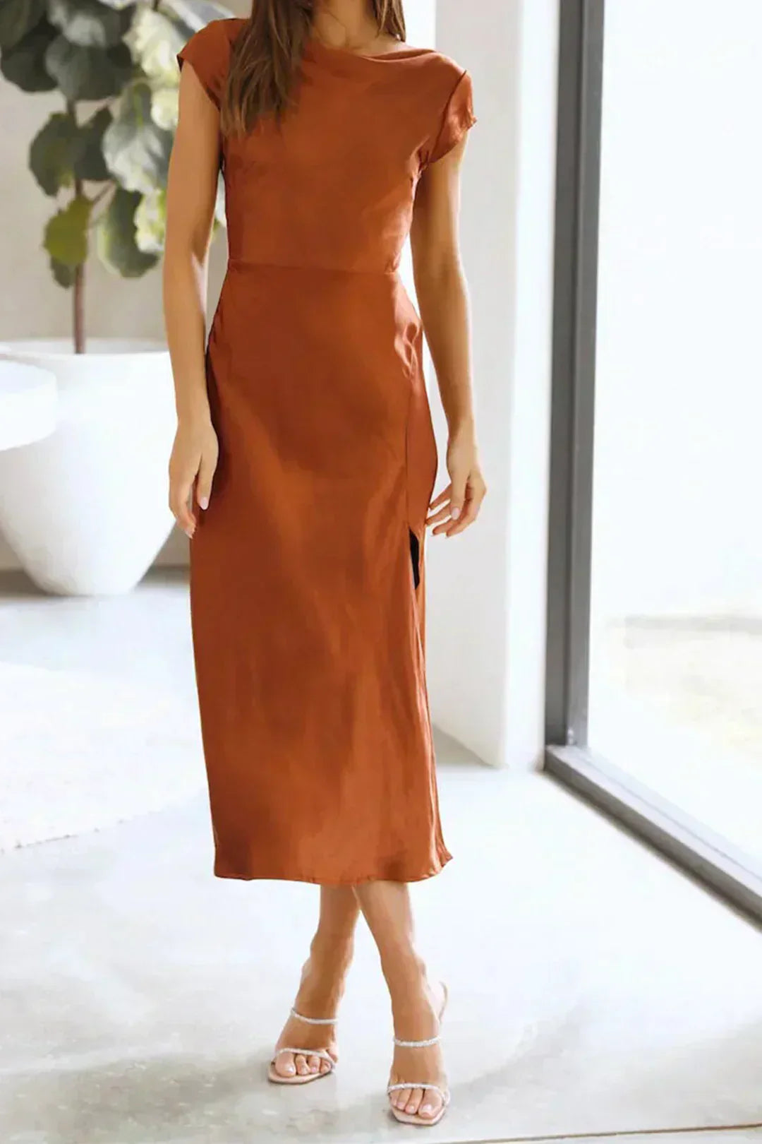 Camille – Elegant Satin Dress for Weddings & Evening Events