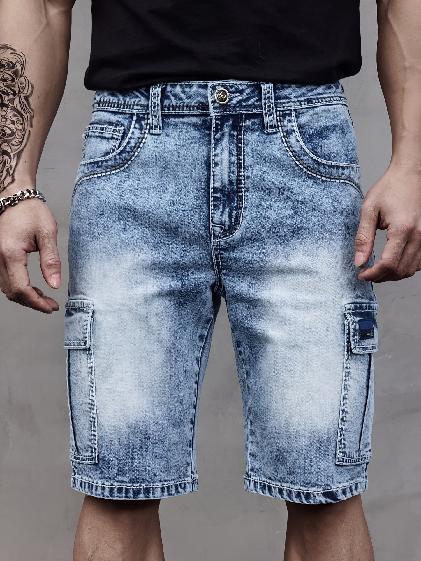 Hunter – Men’s Multi-Pocket Denim Shorts