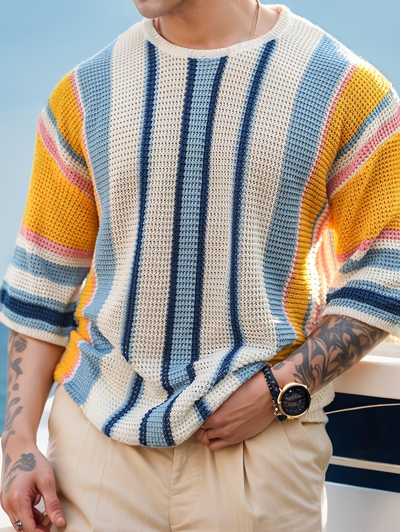 Alex – Casual Striped Knit Sweater